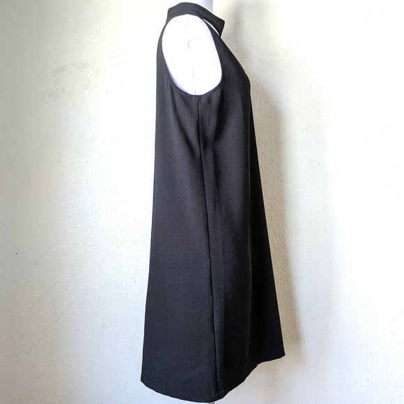 ASOS Sleeveless Choker Collar Little Black Dress LBD - Picture 7 of 8